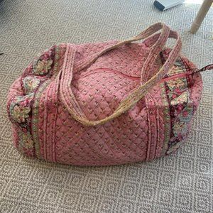 Pink Pansy Vera Bradley Large Travel Duffel Bag